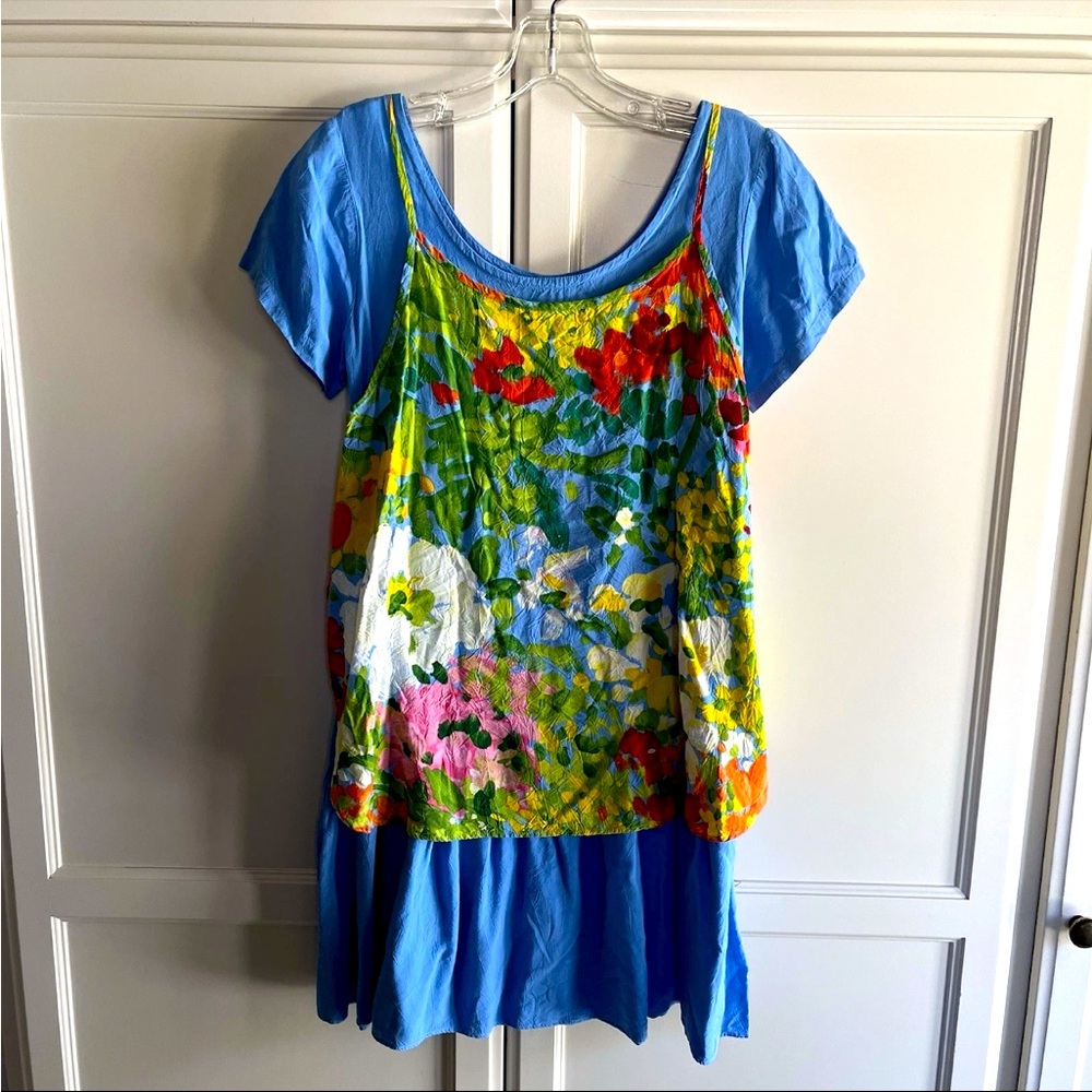 Vintage Jams World Multicolor Floral Dress XS resort tropical luau